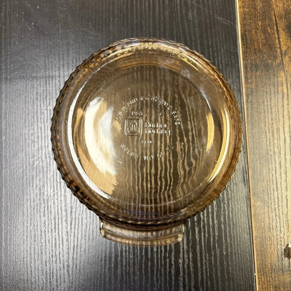 Anchor Hocking Fire‎ King 1 Qt Amber Glass Casserole Dish #1436 Vintage NO LID